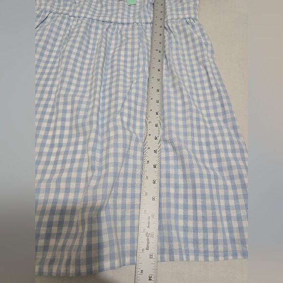 NWT Abound Gingham Puff Sleeves Blue Mini Dress Size Large - Picture 7 of 10